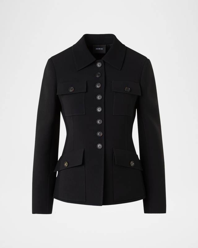 Delia Single-Breasted Wool Double-Face Jacket